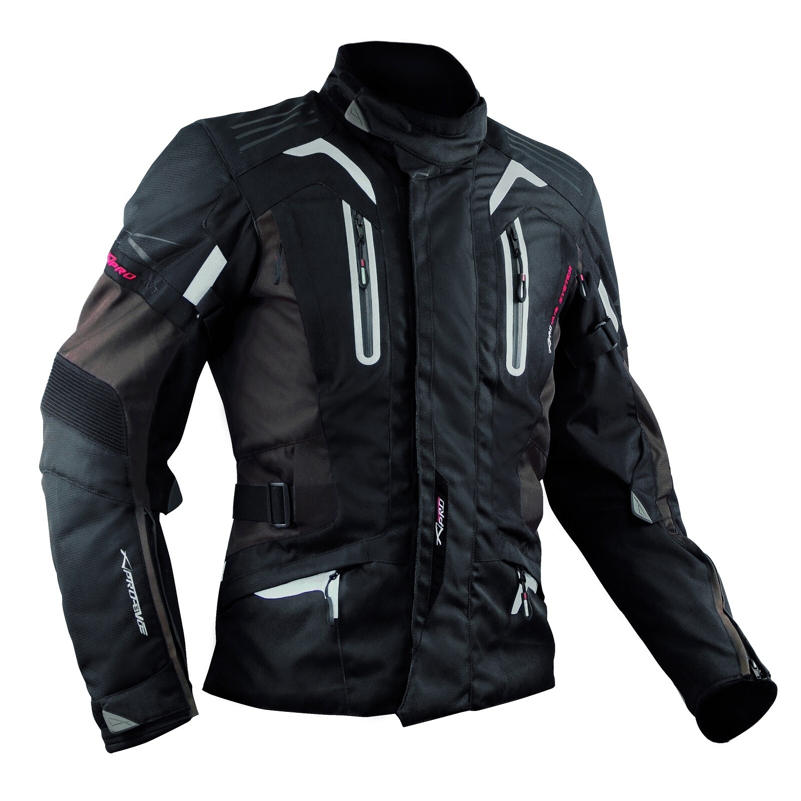 Motorbike Motorcycle CE Armours Warterproof Textile Jacket Thermal Brown XXL