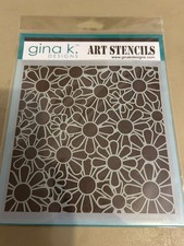 Gina K. Designs Art Stencils "Mega Flower" 6 x 6" New