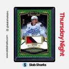 2023 UPPER DECK STATURE #32 CONNOR BEDARD GREEN ROOKIE 3 CLR PATCH AUTO /35