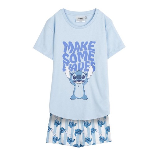 Pijama De Manga Corta Single Jersey Stitch AZUL - 6 Años | FEMENINA CERDÀ - Imagen 1 de 2