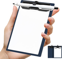 Klemmbrett A6 Mini, 2 StüCk Kunststoff Klemmbretter, Blau | Klemmmappe Mit Stift