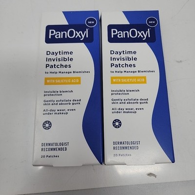 2-PanOxyl Daytime Invisible Acne Patches with Salicylic Acid 20ct New