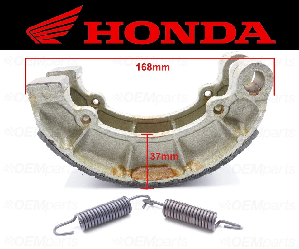 Conjunto de (2) sapatas e molas de freio traseiras ranhuradas a água Honda #06430-MCL-700 - Imagem 4 de 4