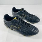Lotto Men’s Soccer Cleats Stadio Size 8 Black Gold Firm Ground Studs Outdoor — photo 4