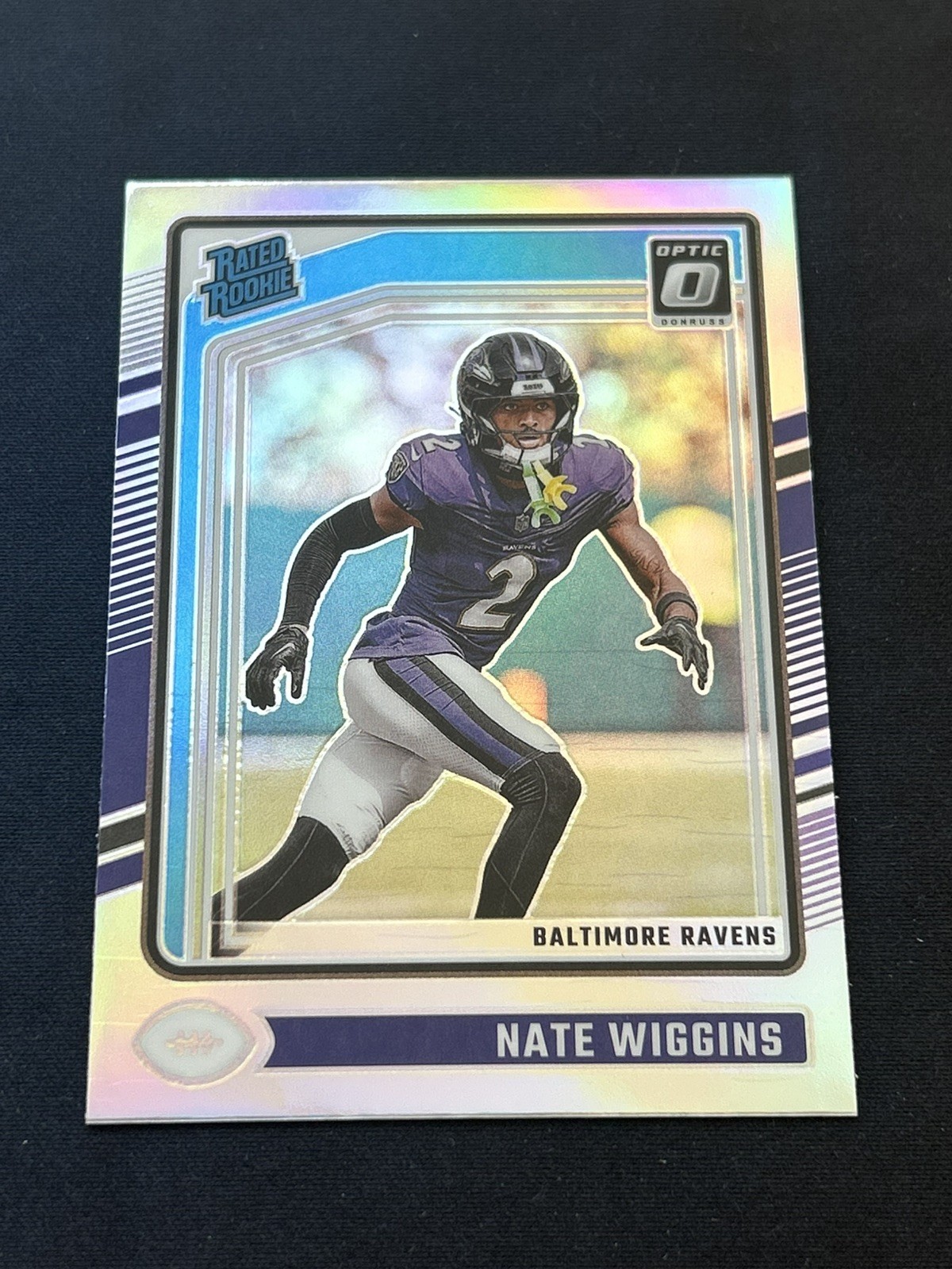 2024 Panini Donruss Optic Nate Wiggins #281 Silver Holo Prizm (RC) Ravens