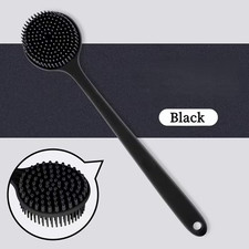 Soft Silicone Back Scrubber Shower Body Brush with Long Handle for Men Women, GY