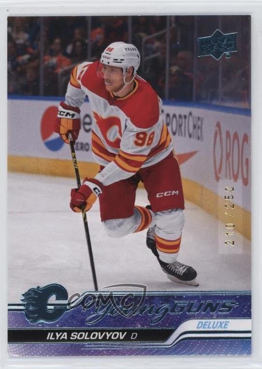 2023-24 Upper Deck Series 2 Young Guns Deluxe 210/250 Ilya Solovyov #493 Rookie