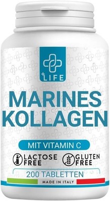 Marine Collagen 2400 mg Mit Vitamin C -Meereskollagen - 200 Tabletten