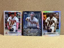 2022 Topps Chrome RONALD ACUNA JR. Pinstriped + X-Fractor + Sepia Refractor 