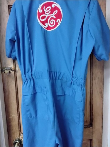 GENERAL ELECTRIC 60s 70s Blue Red White Jumpsuit L@@k HERE. - Picture 5 of 10