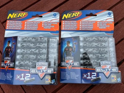 2 Packungen Neu 12er Pack NERF ELITE N STRIKE SPECIAL EDITION REFILL DART PACK
