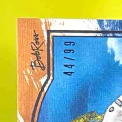 2025 Topps Bob Ross: The Joy of Baseball Mark Vientos Paint Splatter /99 #7 Mets - Image 3 of 4