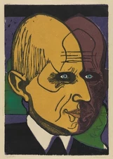 Kopf Dr. Bauer : 1933 : Ernst Ludwig Kirchner : Archival Art Print