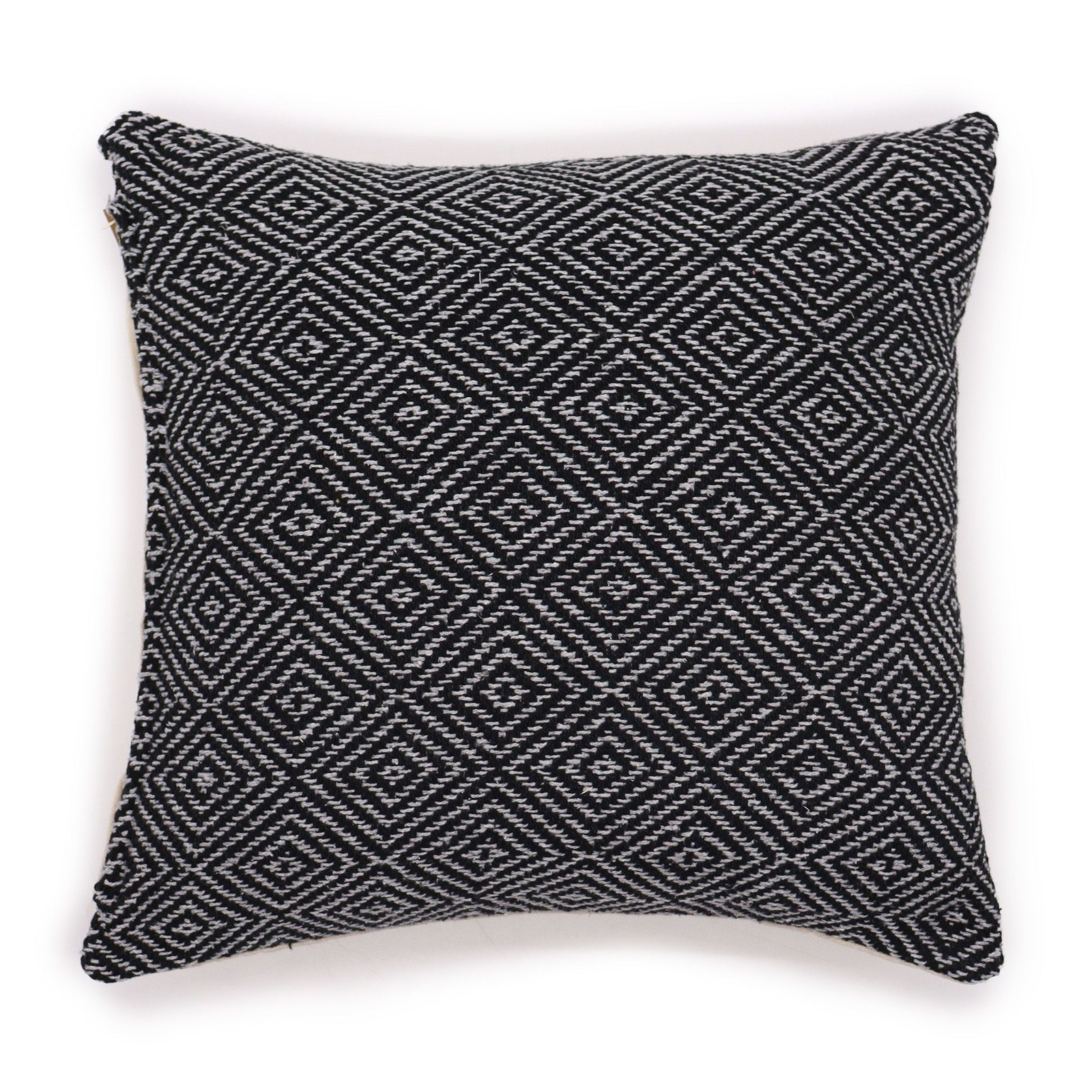 Classic Cushion 40x40cm Cover - Maze Indian Covers Black