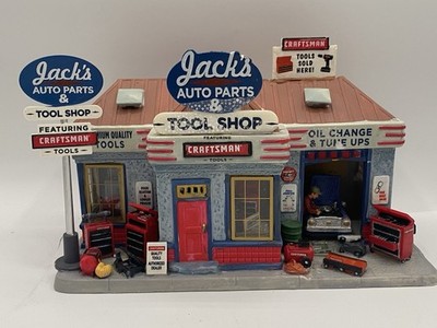 LEMAX Jack's Auto Parts & Tools Lighted Building 95347 Craftsman