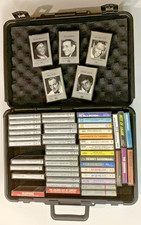 Lot of 50 Vintage Cassette Tapes Big Band Swing Jazz Misc. with BONUS Carry Case