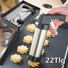 HIGH QUALITY BISCUIT MAKER 22PCS SHAPER CUTTER DECORATING COOKIE PRESS MACHINE