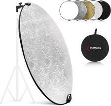 WELLMAKING 32in 5-in-1 Photography Reflector Kit, Light Reflector, Studio  O...
