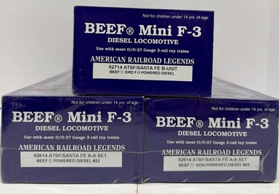 RMT 92614 + 92714 BEEF MINI F3 A-B-A PWRD #23 NON-PWRD #24 PWRD B 3 CARS