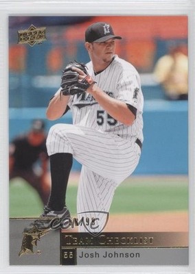 2009 Upper Deck Team Checklist Gold 56/99 Josh Johnson #975 1s8