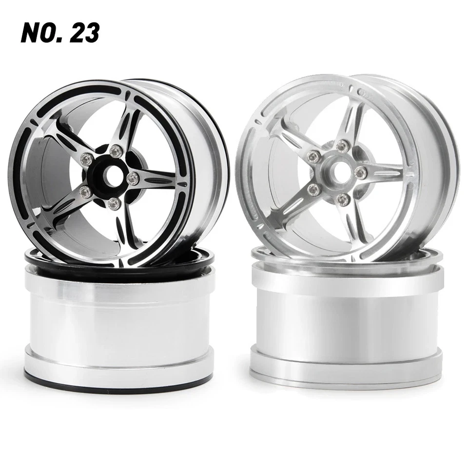 4 Stück 2,2 Zoll Beadlock-Felgen aus Aluminiumlegierung für 1/10 RC Crawler - Bild 3 von 4