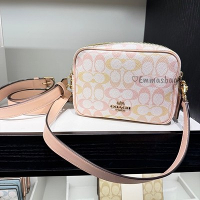 Coach Mini Carey Crossbody Bag In Signature Canvas CEK72 Chalk
