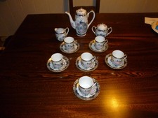 Altes japanisches Teeservice Porzellan Handarbeit um 1920/30 aus Nachlass