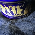 Greece Handmade Blue & 24K Gold Ceramic Round Decorative Ashtray, Art Pottery — photo 3