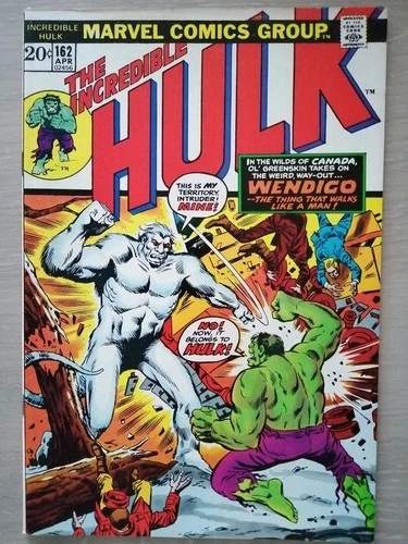 INCREDIBLE HULK #162_APRIL 1973_VERY FINE/NEAR MINT_1st APP WENDIGO_BRONZE AGE!