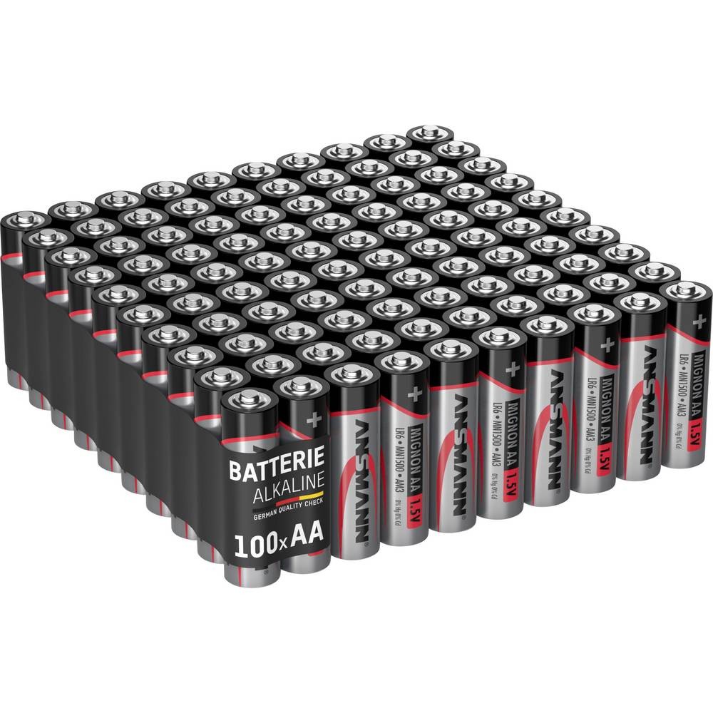 Pile LR6 AA Ansmann anti fuite boite de 100 pour ne plus manquer d'energie à la maison