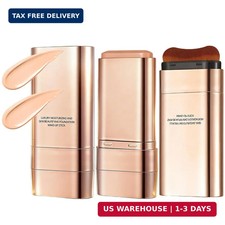 Dual-Ended Concealer Foundation Stick, Korean Foundation Stick 3 in 1 with Brush