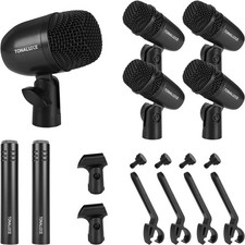 Complete 7-Piece Drum Mic Kit with Carry Case