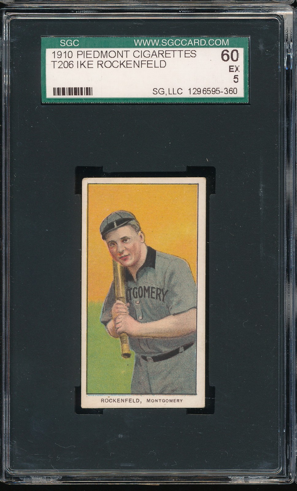 T206 Piedmont Ike Rockenfeld SGC 5 - Montgomery - Southern League