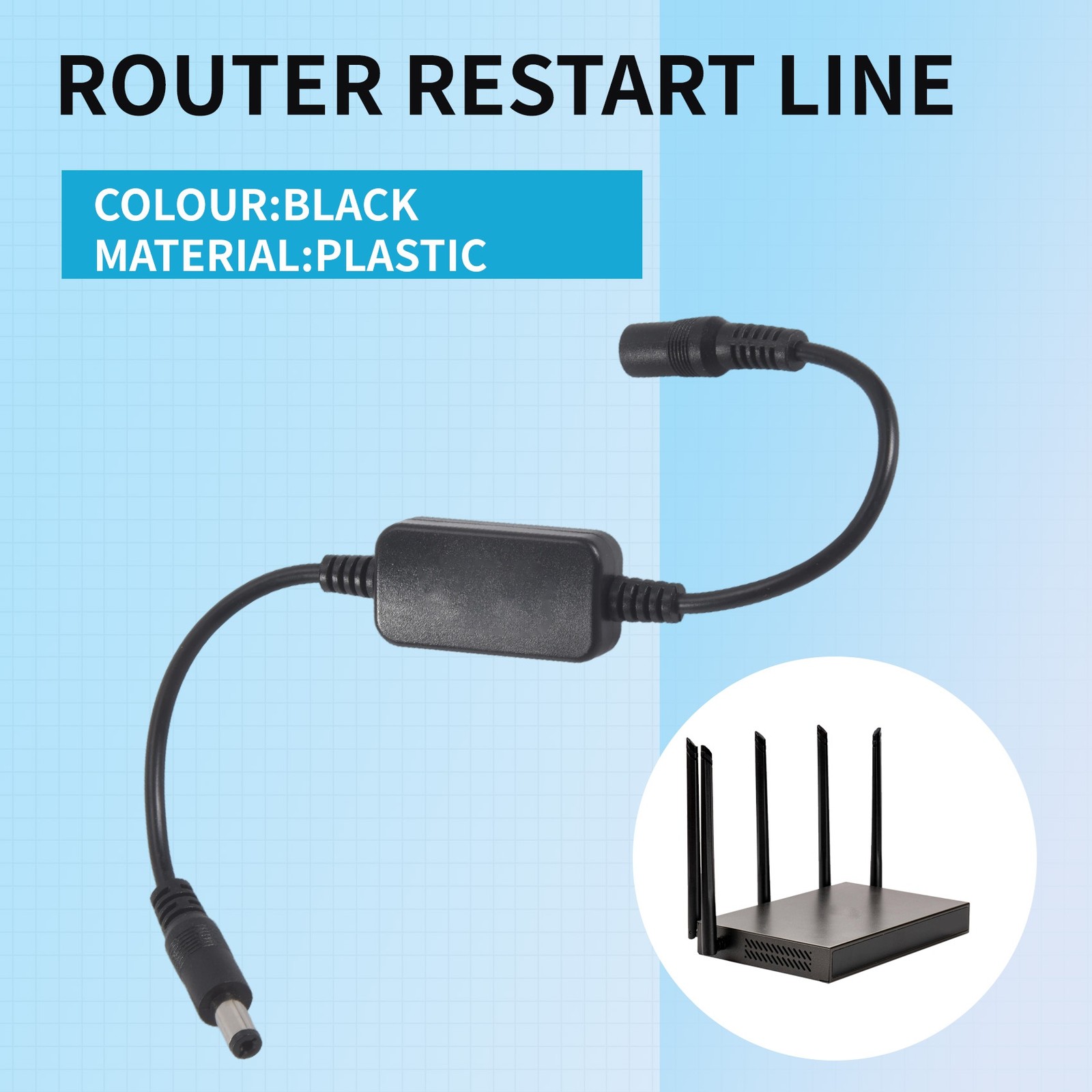 24 Hour Auto Reboot Router Routing Timer Reset Tool DC  Manager 1 PCS Black Z6U5 thumbnail 5