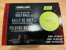 New Kirkland 3-Piece Urethane Cover Neon Yellow Golf Balls v3.0 24-Count