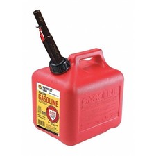 Gas Can, HDPE, 2 gal, Flame Shield Safety System, Quick-Flow Spout Included, Red