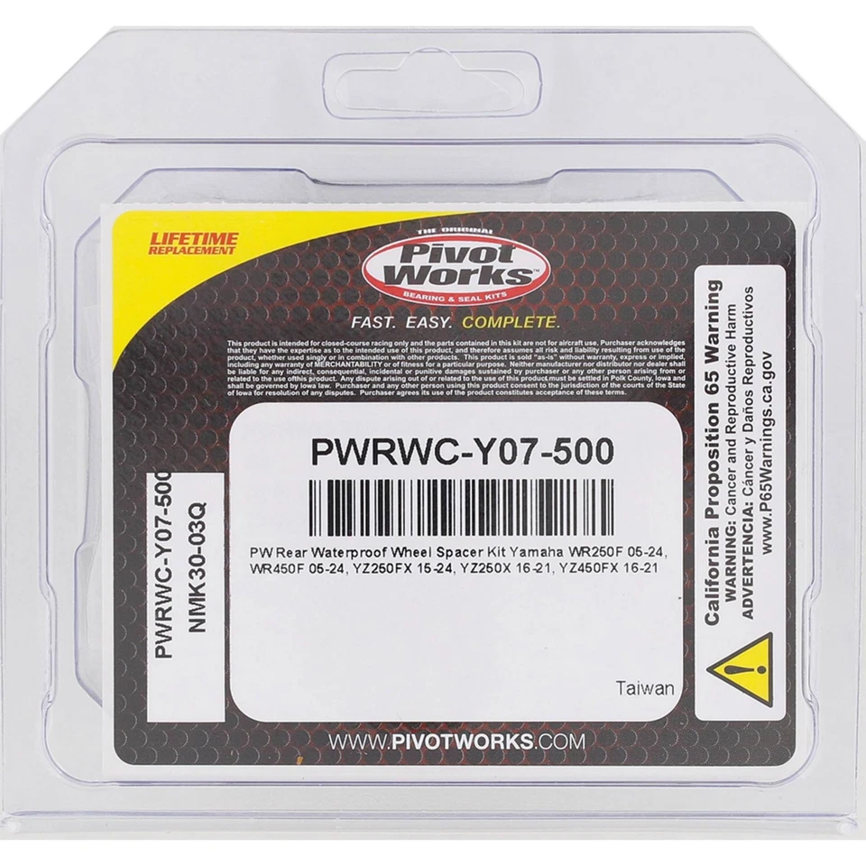 New Pivot Works Wheel Collar Kit PWRWC-Y07-500 For Yamaha YZ250FX 2015-2018 Foto 4 de 4