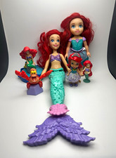 Disney The Little Mermaid Ariel Figures Bundle Lot w/ Sebastian  Flounder 6pc