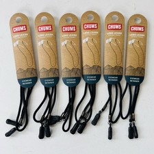 Chums Lens Leash Eyewear Retainer Sunglass Strap One Size Black - Set of 6