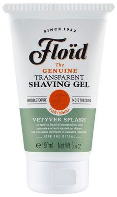 FLOID THE GENUINE CLEAR SHAVING GEL VETYVER SPLASH 150ML SHAVING GEL