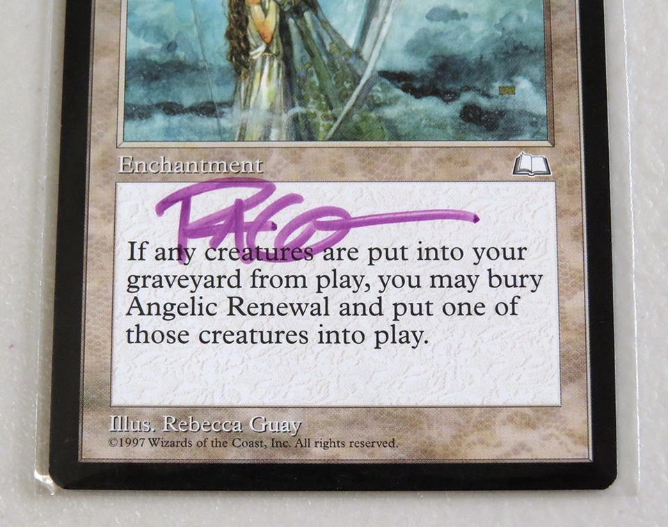 Angelic Renewal Magic the Gathering Card SIGNED by Rebecca Guay MTG 1997 - Image 2 of 4
