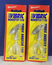 Two(2) Worden’s 3/8oz. Vibric Rooster Tail.  White