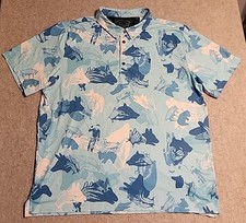 William Murray Polo Shirt Mens Xxl Blue Happy Hands Club Golf Performance William Murray Polo Shirt Mens Xxl Blue Happy Hands Club Golf Performance