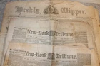 3 ORIGINAL CIVIL WAR NEWSPAPERS NEW YORK TRIBUNE & BALTIMORE WEEKLY CLIPPER #2