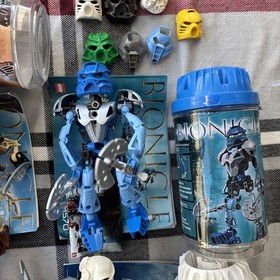 LEGO BIONICLE NUVA LOT SET OF 6 CANISTERS MANUALS 8566 8567 8568 8570 8571 8572