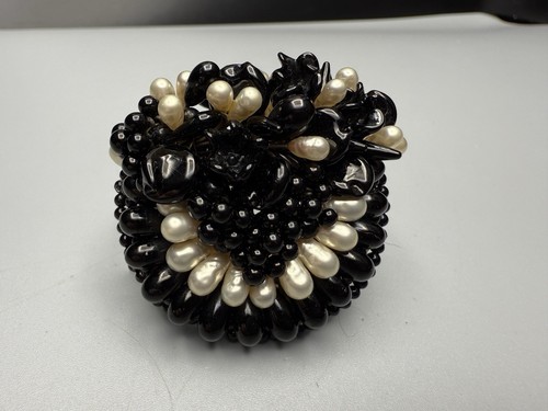 Madeleine Riviere Brooch Lampwork French Art Glass Louis Rousselet Beads 1940s - Picture 5 of 16