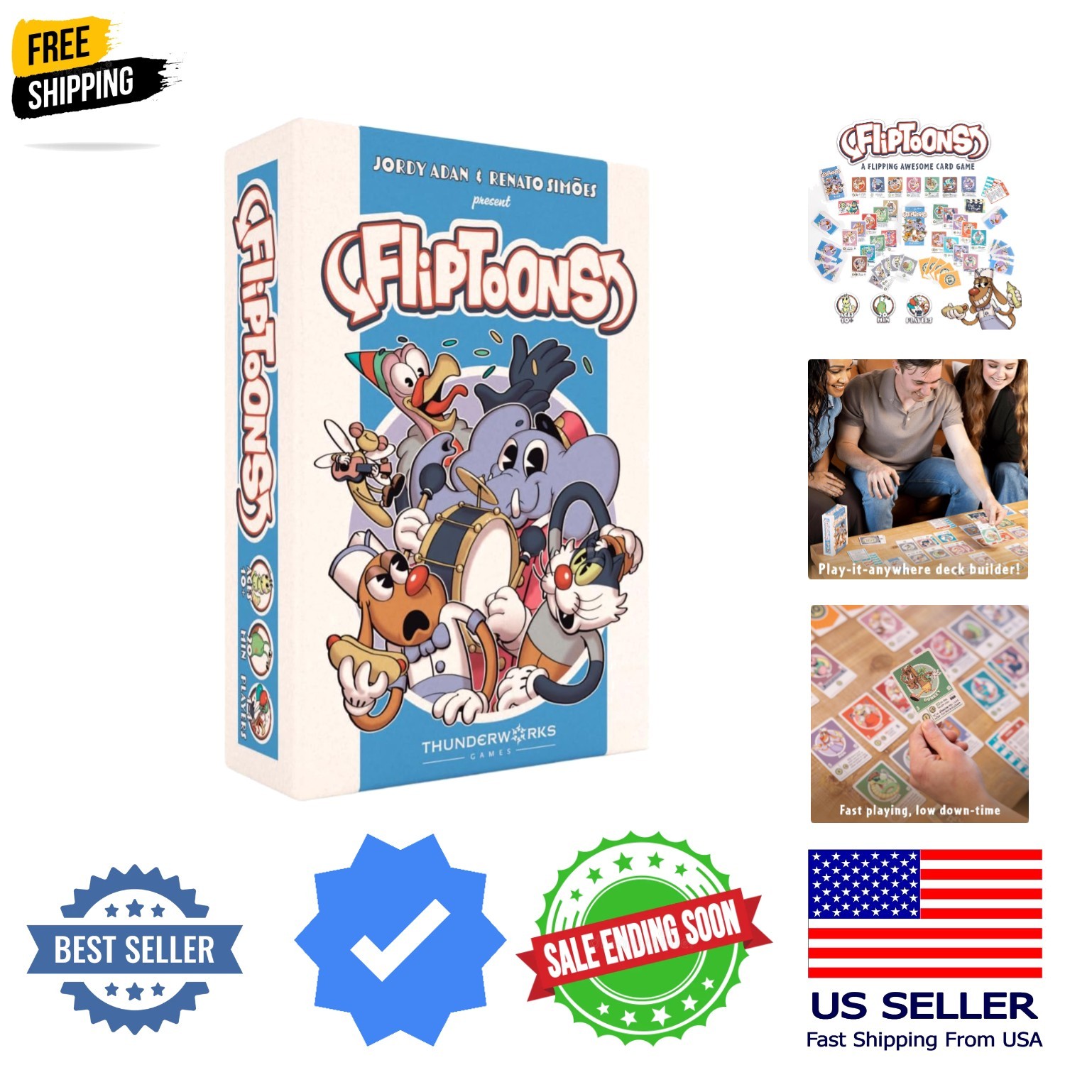FlipToons | an Animated Deck-Building Card Game! | Easy to Learn Board Game w...