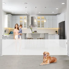 90 Inch Extra Wide Baby Gate for Large Openings Retractable Gates for Doorway...