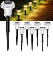8Pack Solar Power Landscape Lights LED Outdoor Garden Yard Pathway Lawn Art Lamp