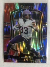 2025 Panini Select - Premier Level Aaron Jones #165 Red & Blue Shock Prizm